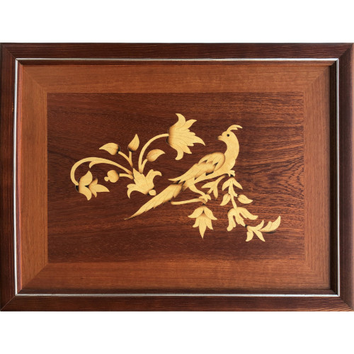 Marquetry Dalda Kuş Pano Maun