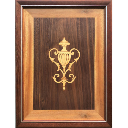 Marquetry Vazo Pano Ceviz